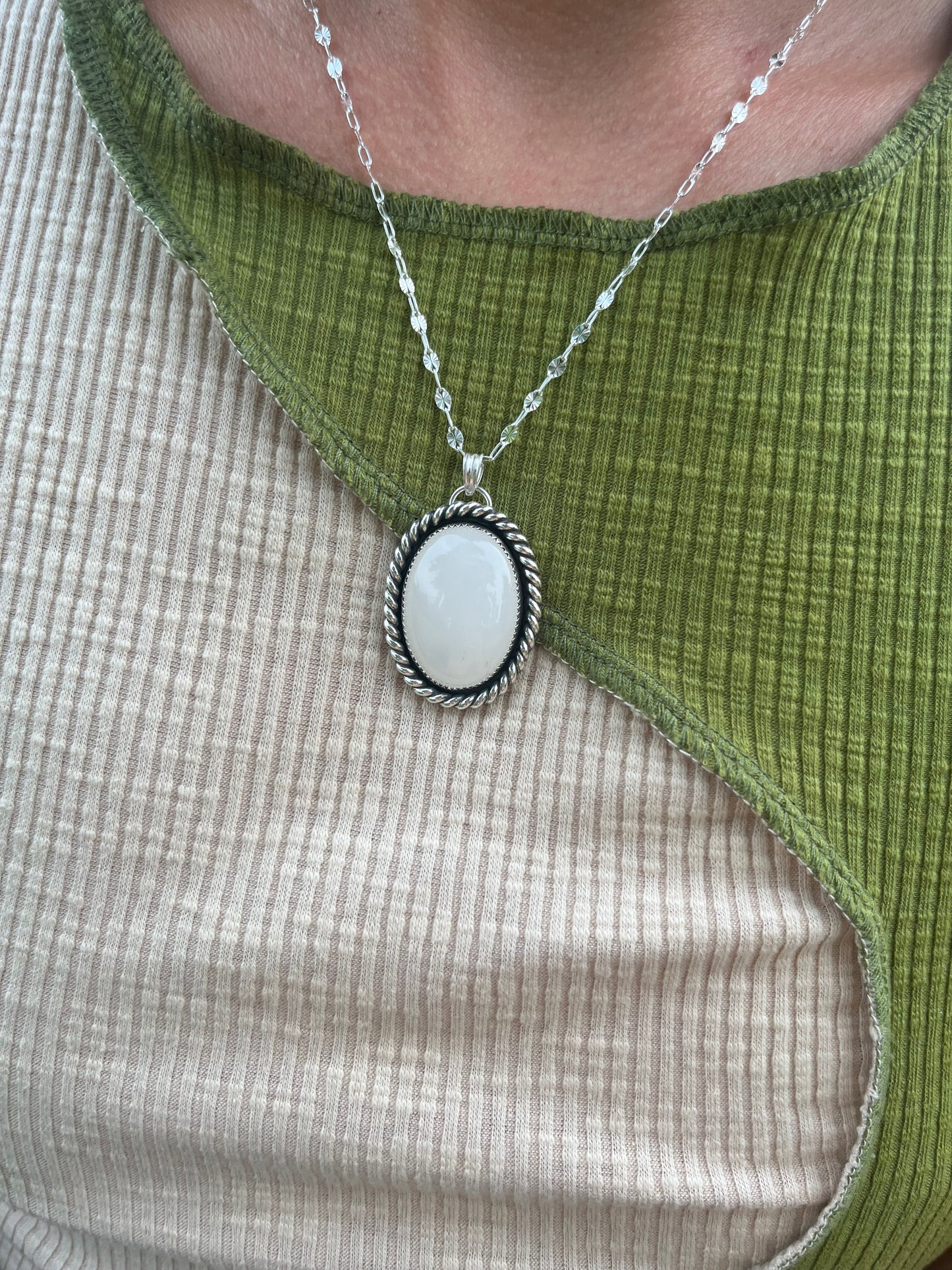 white quartz necklace