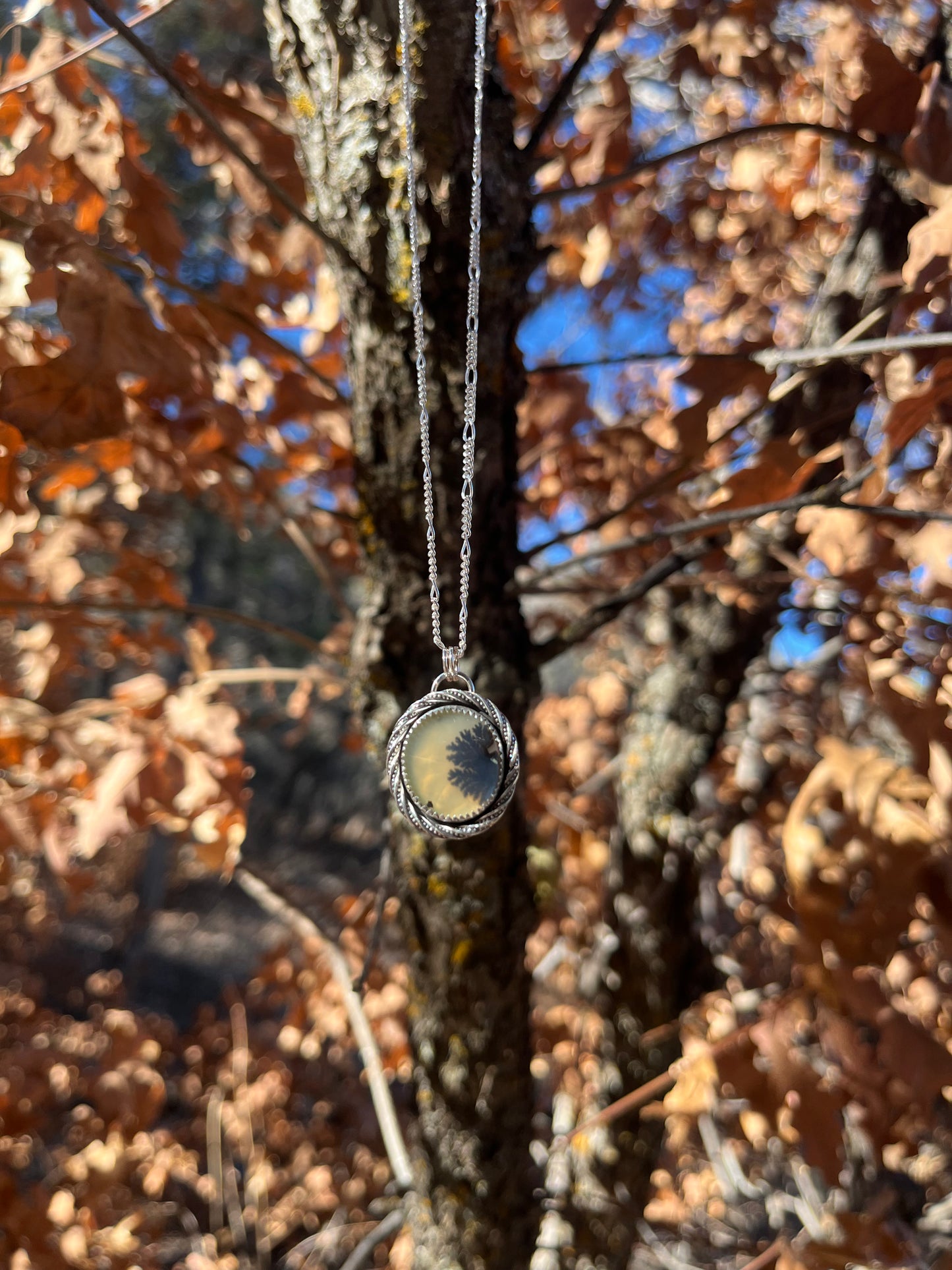 dendritic agate necklace
