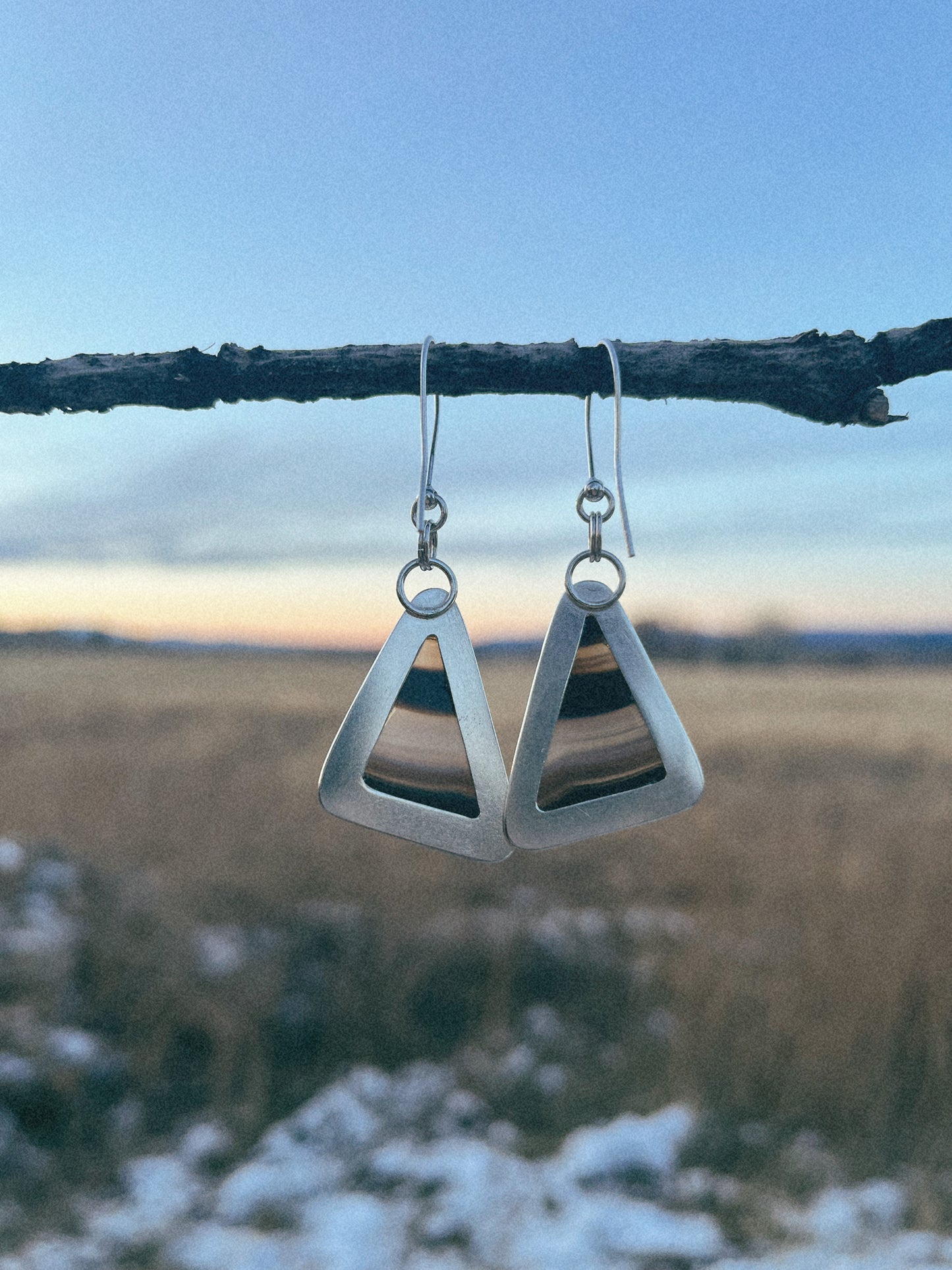 tuxedo agate earrings