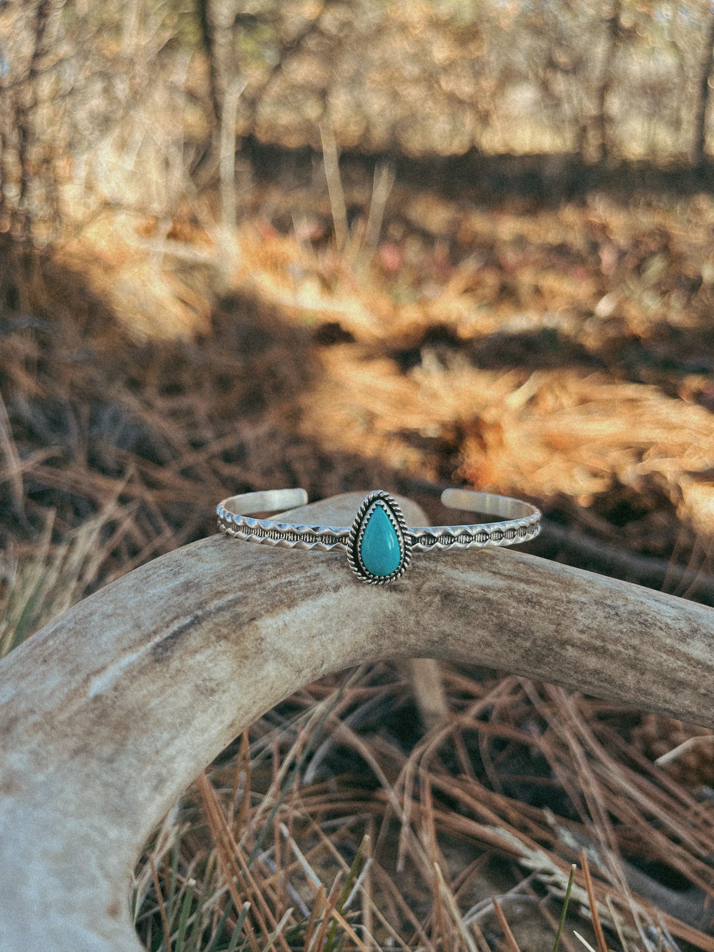 turquoise teardrop cuff bracelet