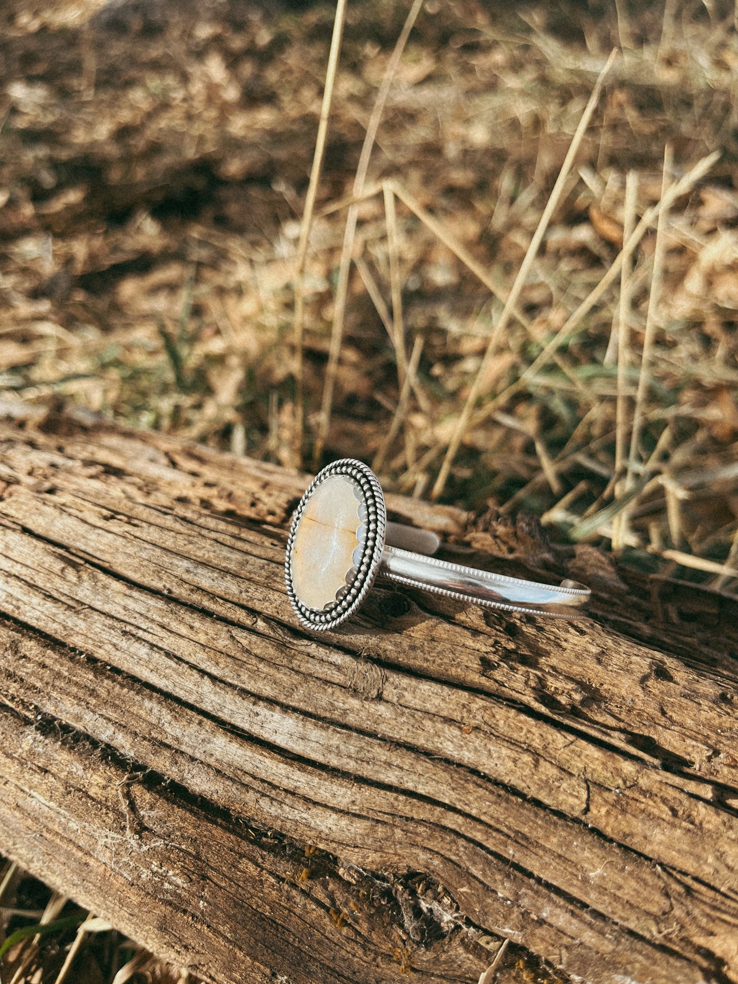 dendritic agate cuff bracelet