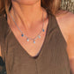 5 stack opal charm necklace