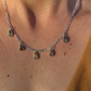 5 stack labradorite charm necklace