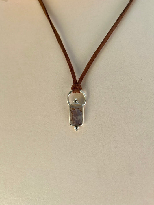 scenic agate pendant necklace