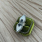 dendritic agate statement ring size 7.5