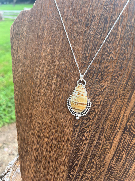 picture jasper necklace