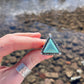 triangle turquoise + thick double band size 8