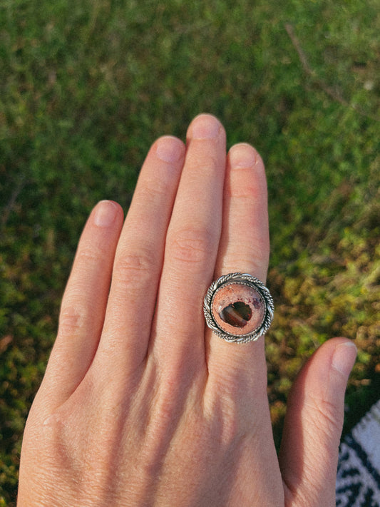 mexican fire opal ring size 7.5