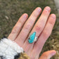 turquoise + moon band ring size 9.25