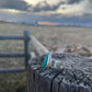 turquoise + moon band ring size 9.25