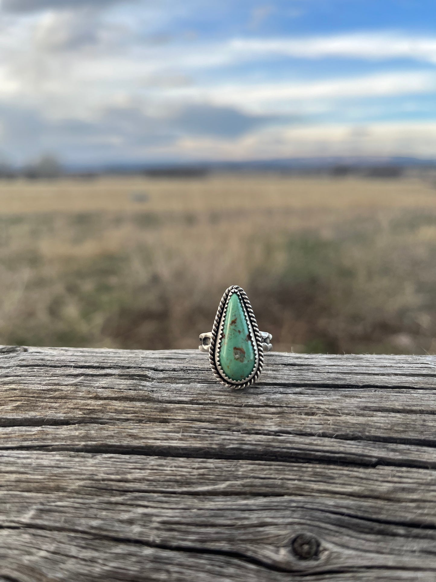 turquoise dainty ring size 4.5