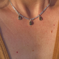 3 stack labradorite charm necklace