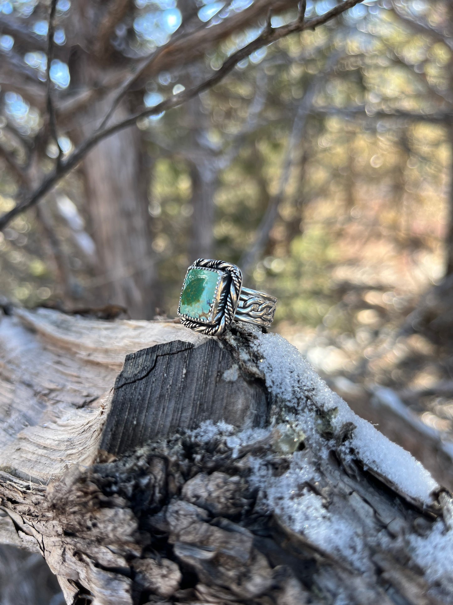 square turquoise ring size 5.75