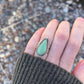 turquoise + hand stamped mountain band size 6-6.25