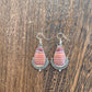 red picture jasper earrings