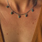 5 stack turquoise charm necklace