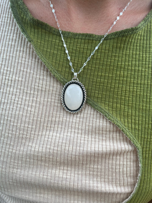 white quartz necklace