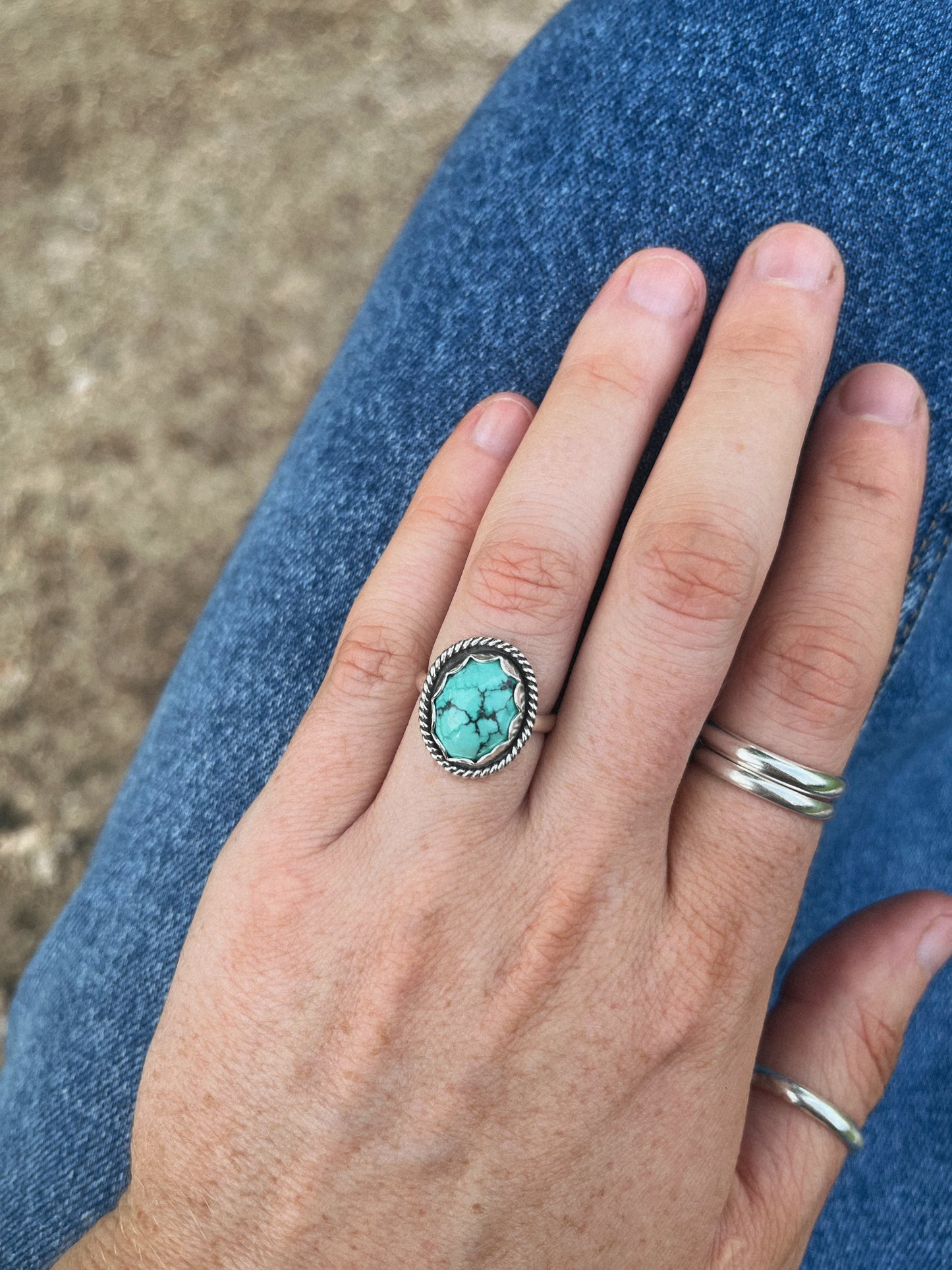 hubei turquoise ring size 6.5
