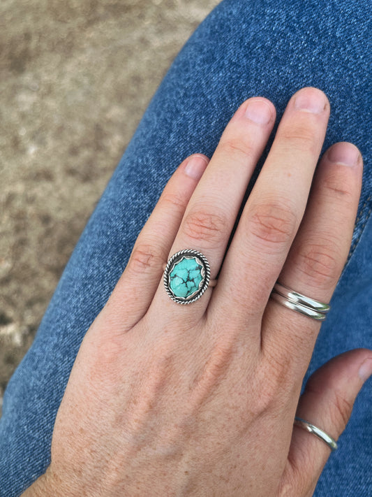 hubei turquoise ring size 6.5