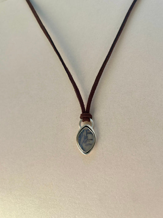 scenic agate pendant necklace
