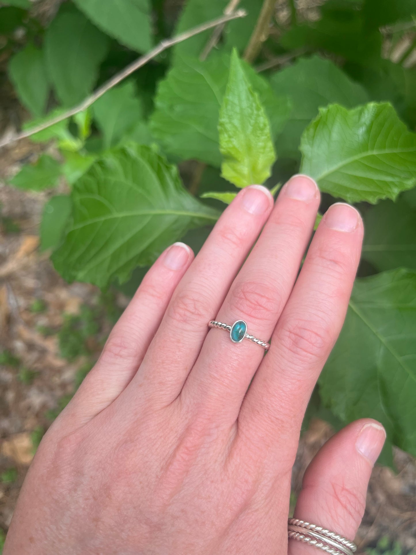 #5 turquoise ring size 7.75-8