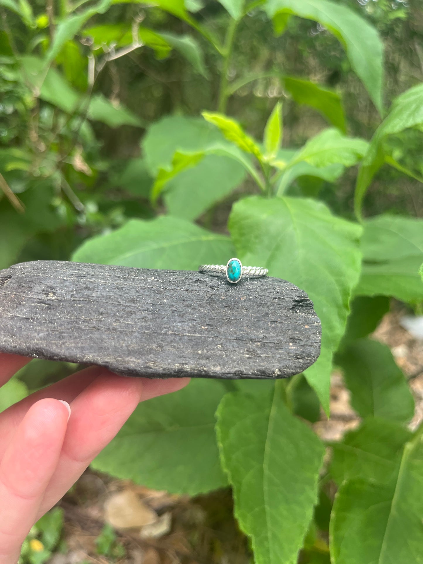 #5 turquoise ring size 7.75-8