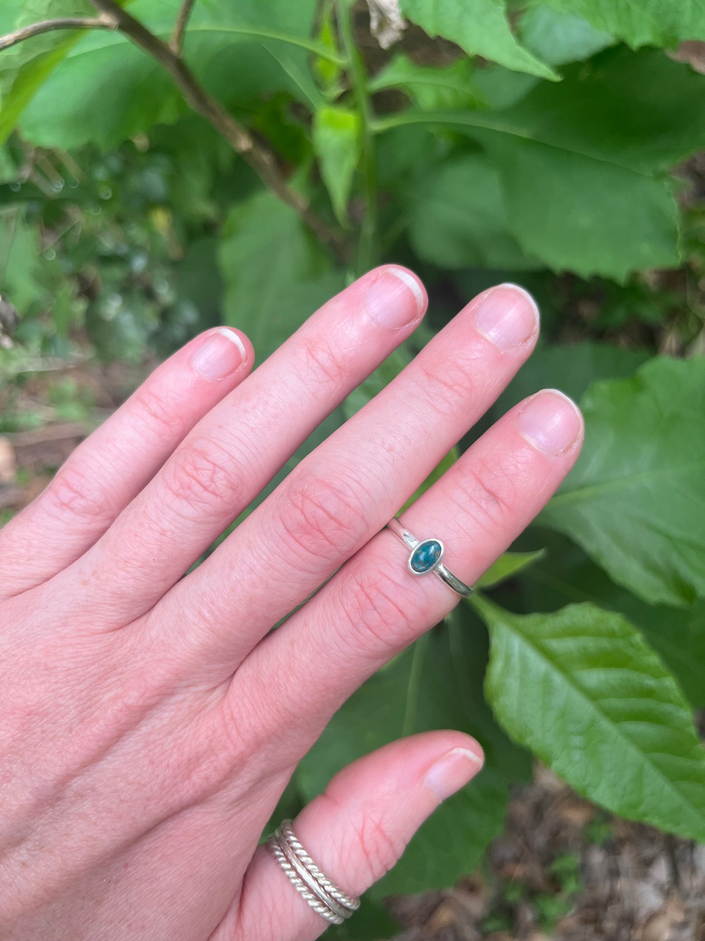 #6 turquoise ring size 7.25-7.5