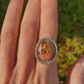 mexican fire opal ring size 7.5