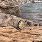 sandstone + sterling silver teardrop ring size 8.5