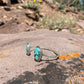 turquoise + sterling silver double cuff bracelet