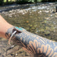 turquoise + sterling silver double cuff bracelet