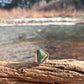 orvil jack turquoise + sterling silver triangle ring size 8